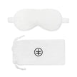 Silk Sleep Eye Mask in White (Eucalyptus Silk)-0