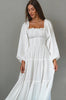 Evangeline Tiered Linen Midi Dress-2