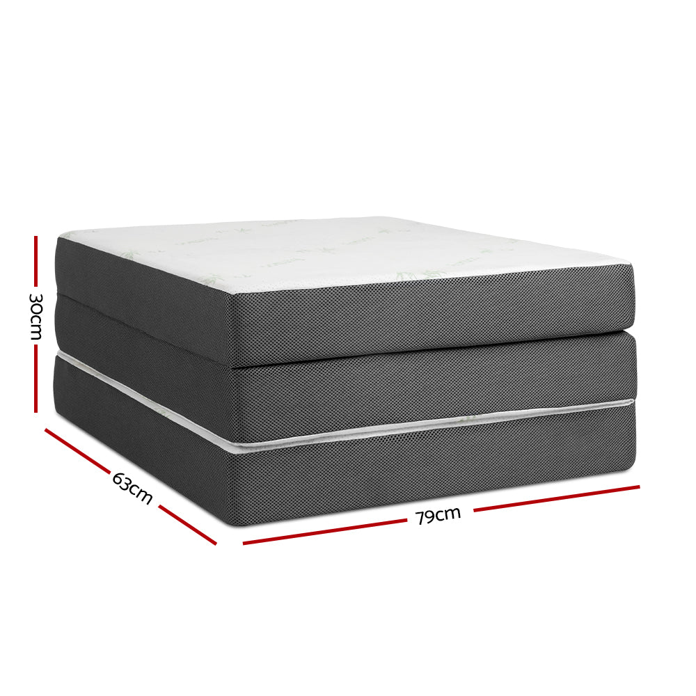 NNEDSZ Bedding Folding Foam Portable Mattress Bamboo Fabric