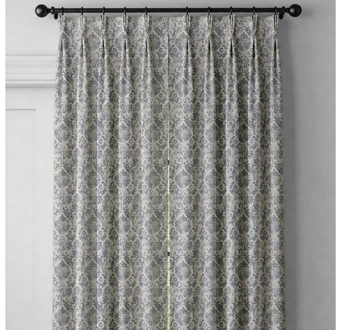 Jacquard Damask Linen Blend Curtains | 5 Colours | Pinch & Euro Pleats | Made-to-Measure
