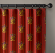 Harry Potter Gryffindor House Curtains | Kids Bedroom Decor | Organic Cotton Linen | Blackout Lining Option