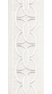 Interlocking Ring Cotton Canvas Trim | 4 Inch / 10.16cm Wide Embroidered Border | By The Metre