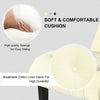 Cotton Linen Fabric Armless Accent Chair with Adjustable Foot Pads-Beige-3