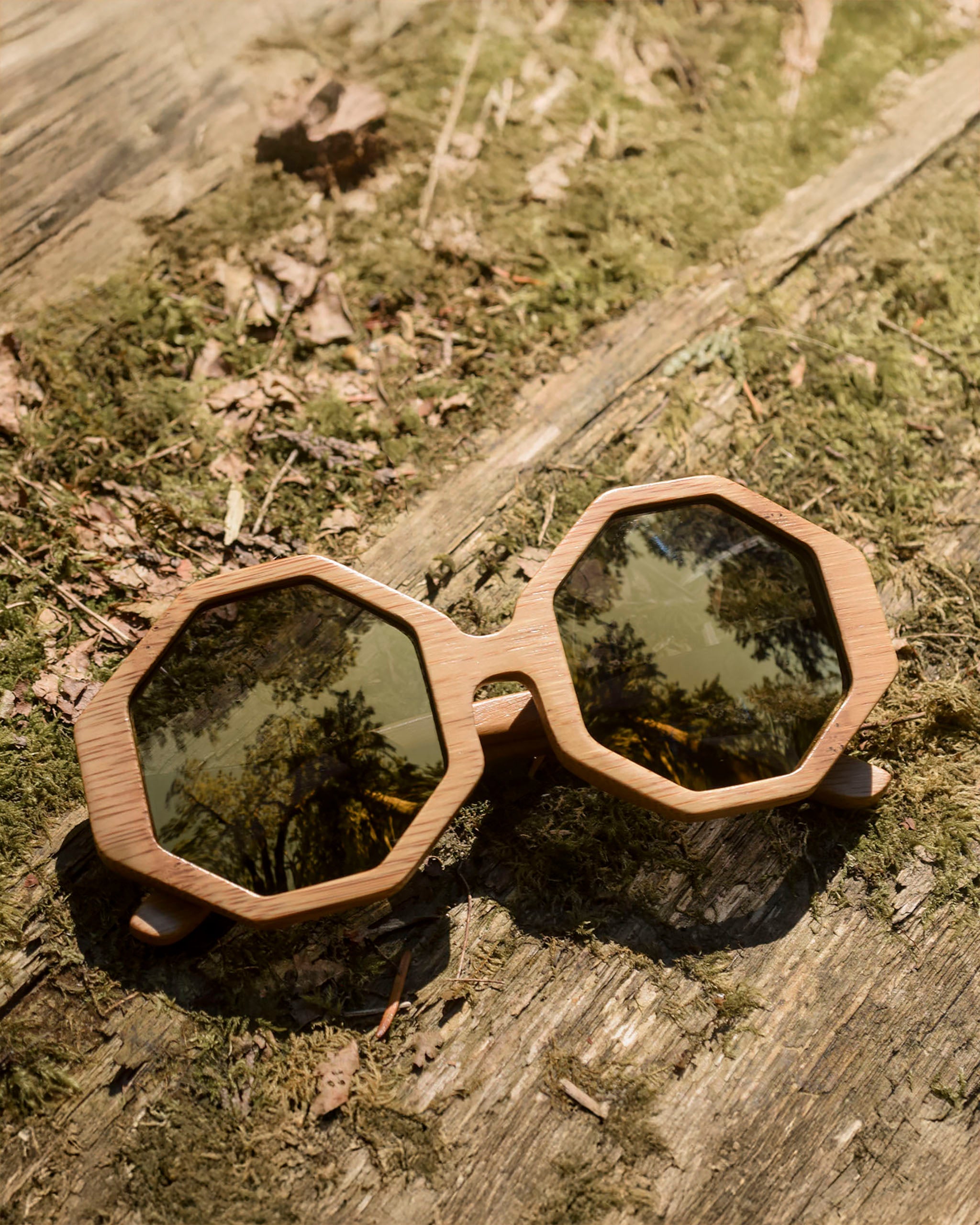 Festival Bamboo Sunglasses | Gold Reflective and it Floats!