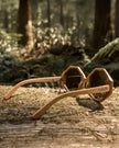 Festival Bamboo Sunglasses | Gold Reflective and it Floats!