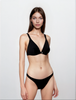 Merino Wool Front-Open Bra – Black-1