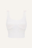 Women's Silk Sports Bra - White-0