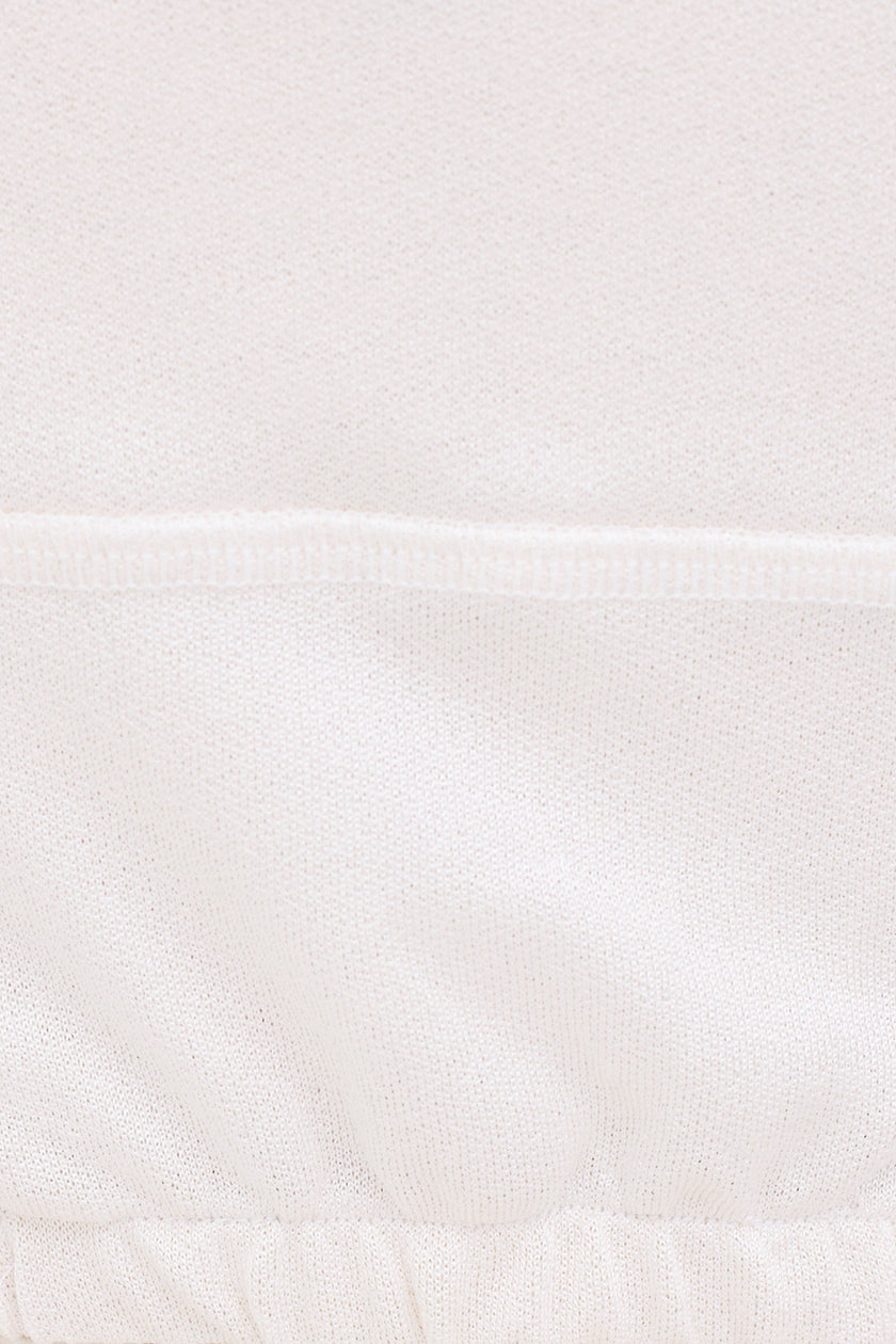 Women's Silk Sports Bra - White-2