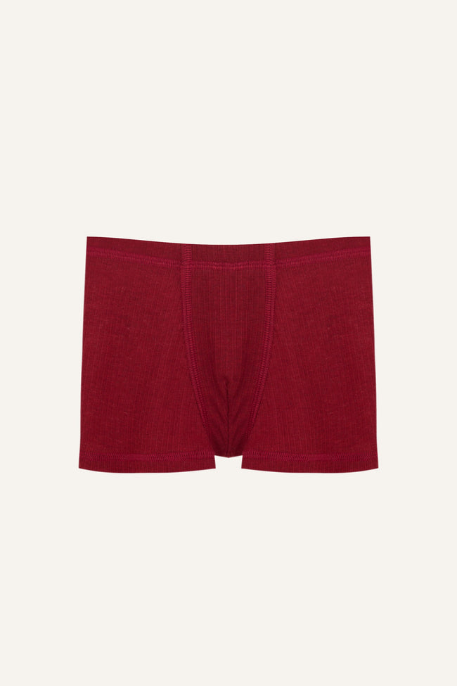 Lyocell-Wool Kids Boxers - Red-0