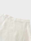 Linen Slip Skirt-Ecru