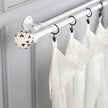 White Double Curtain Pole | Swirl Finials | Rustproof | 25KG Load | Modern Style