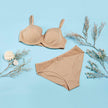 Shell-Underwired Silk & Organic Cotton Full Cup Bra with removable paddings-2