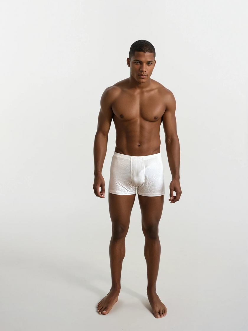 Silk Boxers – White-1