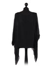 Black 'Classic' Italian Silk Tunic Top-0