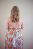 Blue Silk Maternity Maxi Dress-2