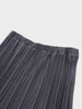 Wool Blend Pleated Skirt-Dark Grey-4