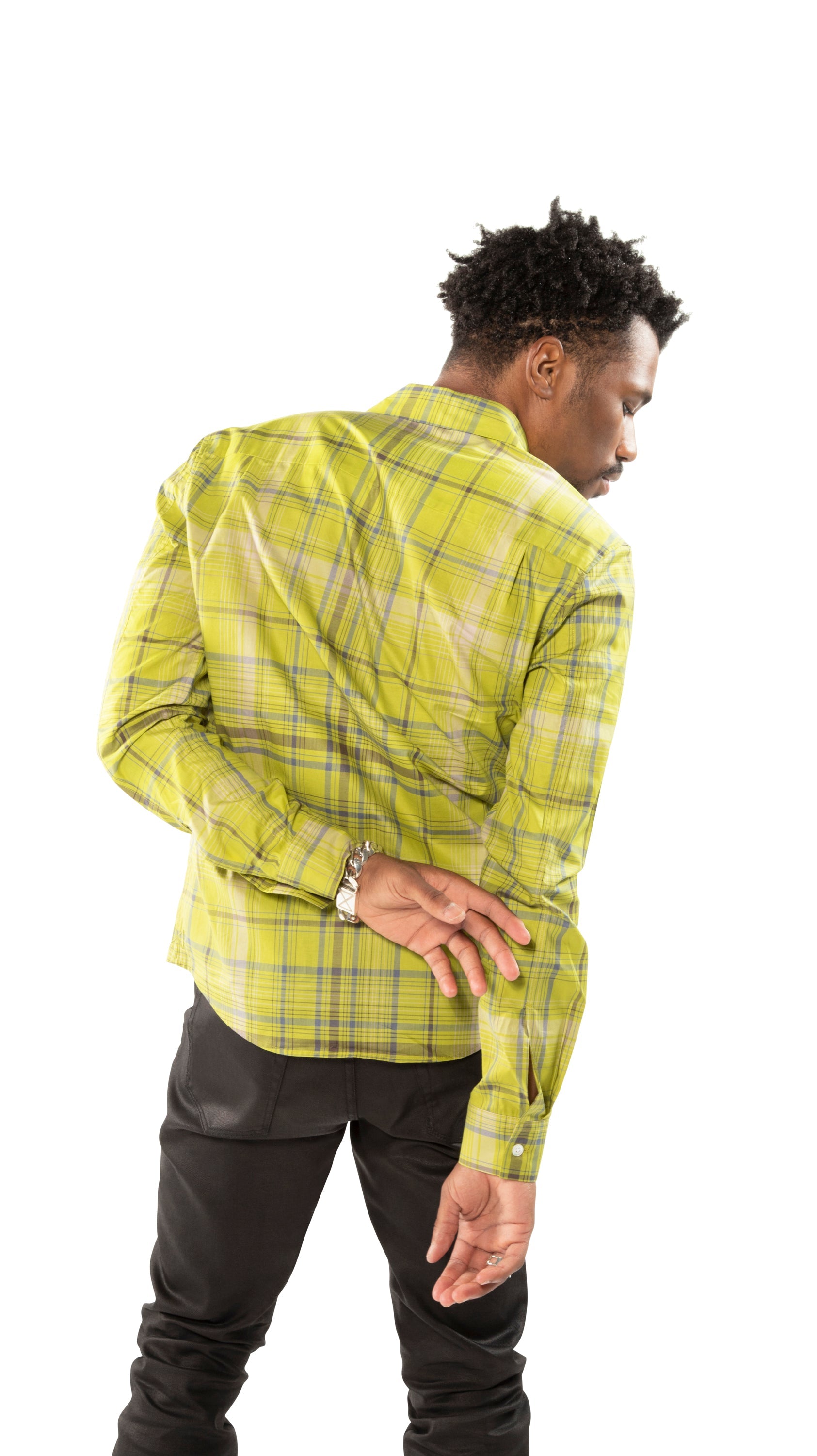 Plaid Long Sleeve Shirt-3