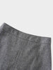 Wool Blend Short Panel Skirt-Charcoal Grey-2