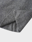 Wool Blend Short Panel Skirt-Charcoal Grey-4