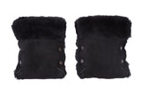 Black Natural Lambskin Stroller Hand Muffs-1