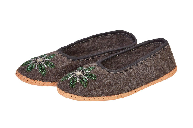 Adult Woolen Slippers (felt) with beads-0