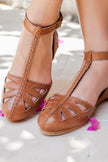 Bounty T-strap Leather Sandals-0