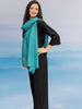 Teal Featherlight Solid Wool Scarf-1