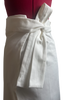End of roll White Cotton Denim Wrap Midi Skirt