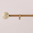 Gold Extendable Curtain Pole | 25mm | Mother-of-Pearl Finials | 61-366cm