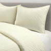 Full/Queen Lightweight Cotton Linen Ivory Textured Reversible 3-Piece Quilt Set-2