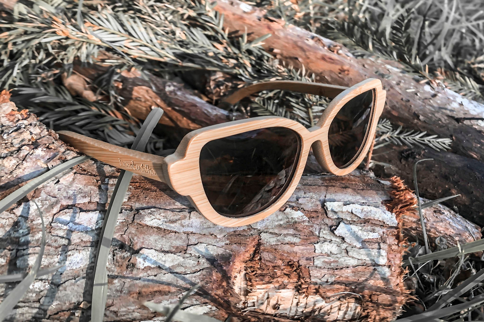 Infinity Retro Black Bamboo Sunglasses | Polarized UV400 Floating Eco-Friendly Shades