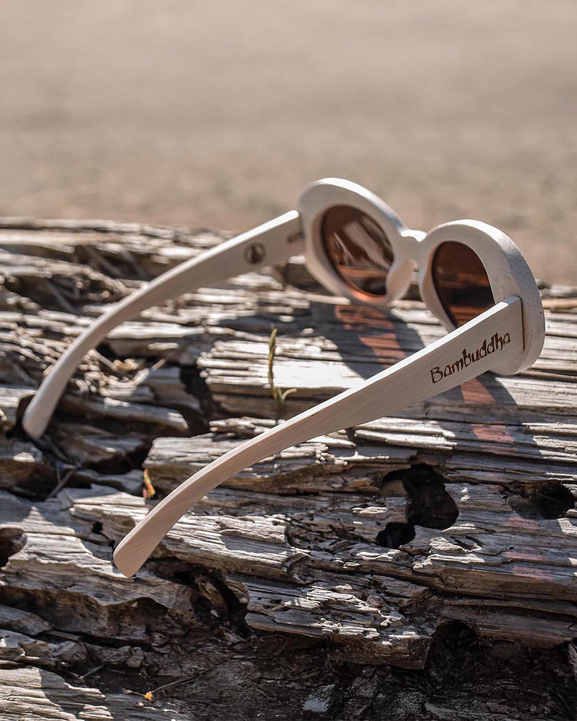 Infinity Retro Black Bamboo Sunglasses | Polarized UV400 Floating Eco-Friendly Shades