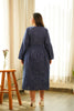 Indigo Cotton V Neck Maxi Dress-4