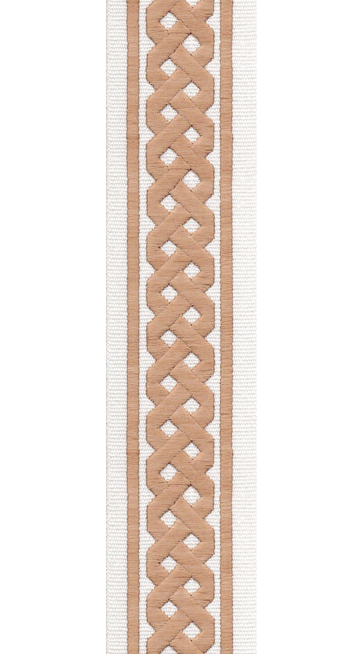 Braid Pattern Cotton Canvas Trim | 2.5 Inch / 6.35cm Plait Border Tape | By The Metre