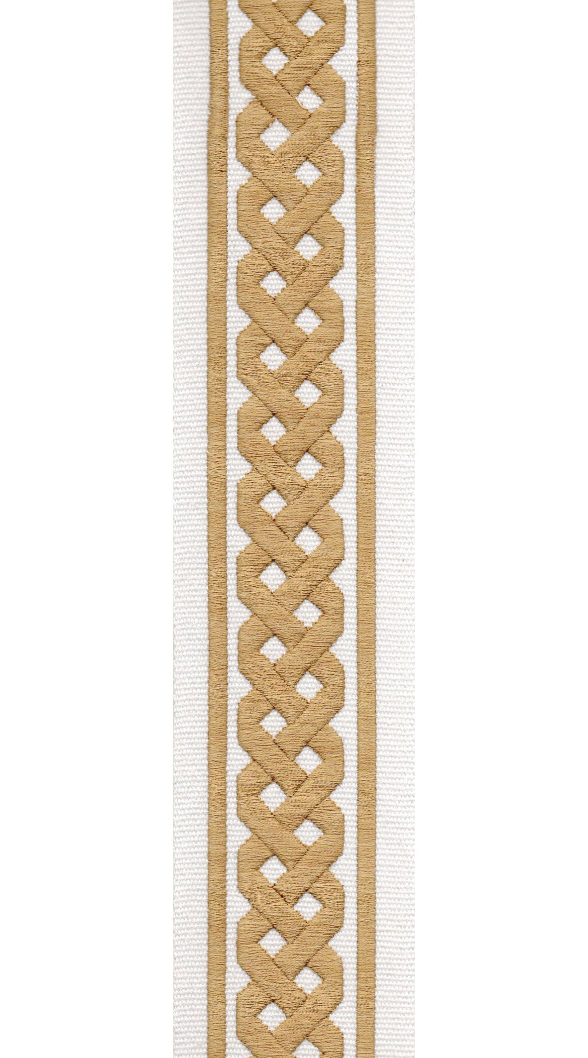 Braid Pattern Cotton Canvas Trim | 2.5 Inch / 6.35cm Plait Border Tape | By The Metre