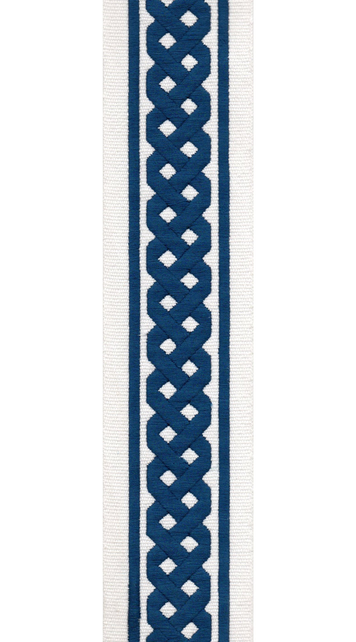 Braid Pattern Cotton Canvas Trim | 2.5 Inch / 6.35cm Plait Border Tape | By The Metre