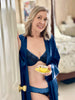 Elysia - Navy Blue Silk & Organic Cotton Front Closure Full Cup Underwired Bra-1