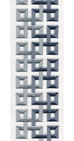 Geometric Embroidered Trim | 10cm Wide | Modern Design for Curtains, Cushions & Crafts | By the Metre