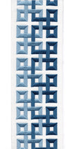 Geometric Embroidered Trim | 10cm Wide | Modern Design for Curtains, Cushions & Crafts | By the Metre