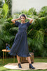 Black Polka Tiered Maxi- Regular Size-0