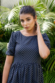 Black Polka Tiered Maxi- Regular Size-3