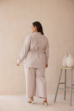 Blush Beige Top & Bottom Cotton Co-ord Set with Cargo Pockets-4