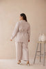Blush Beige Top & Bottom Cotton Co-ord Set with Cargo Pockets-4