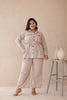 Blush Beige Top & Bottom Cotton Co-ord Set with Cargo Pockets-1
