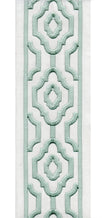 Geometric Embroidered Trim | 10cm Wide Cotton Canvas | Modern Moroccan Design for Curtains, Cushions & Crafts | By the Metre