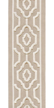 Geometric Embroidered Trim | 10cm Wide Cotton Canvas | Modern Moroccan Design for Curtains, Cushions & Crafts | By the Metre