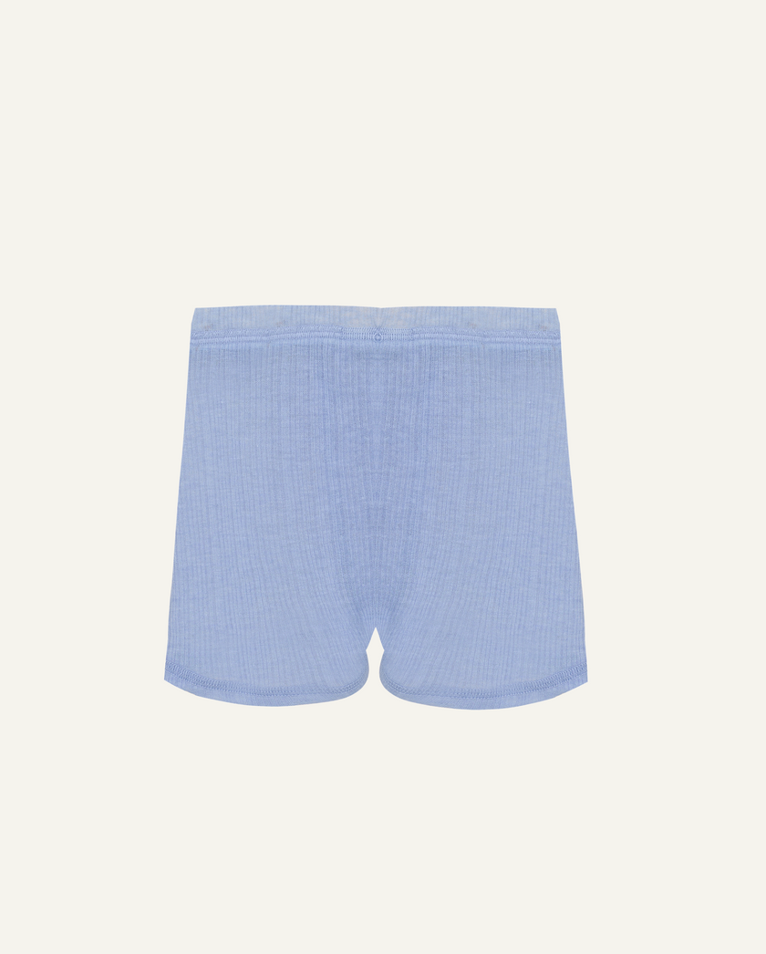 Lyocell-Wool Kids Boxers - Blue-1
