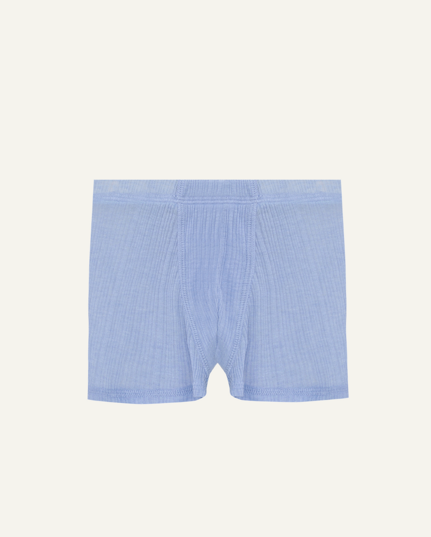 Lyocell-Wool Kids Boxers - Blue-0