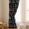 Lighthouse Navy Cotton Kids Curtains – Nautical Bedroom Drapes, Light-Filtering or 100 % Blackout