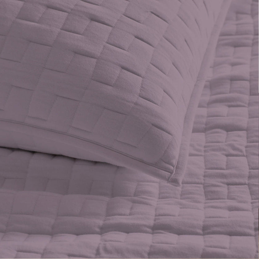 Diamond stitch -Linen Cotton Quilt Sets-4